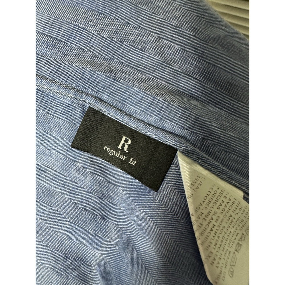 Ermenegildo Zegna Su Misura Regular Fit Long Sleeve Blue Shirt 46/18 - Picture 5 of 13